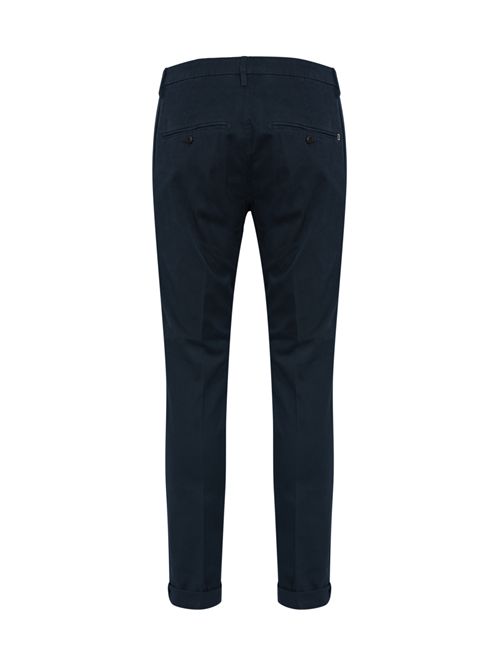 Pantalone Gaubert in gabardina di cotone stretch Blu tuareg DONDUP | UP235 GSE043 PTD899